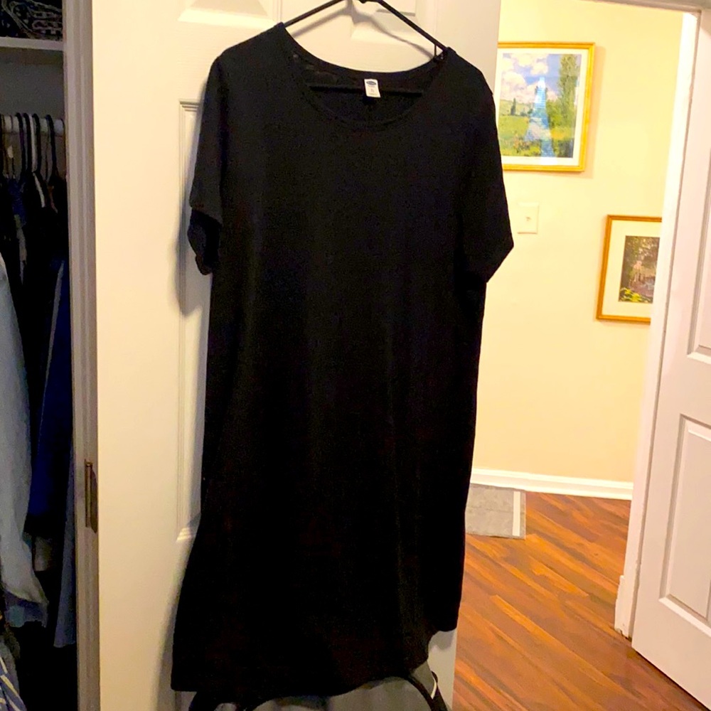 OLD NAVY Black Cotton Sheath Dress